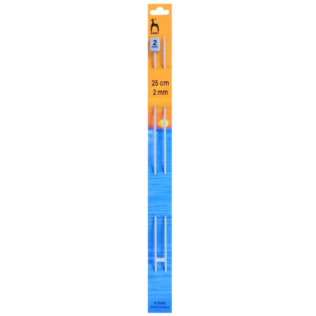 Agujas de tejer clásicas de un solo extremo pony de 2,00 mm - 25 cm - P31601 - CORREO GRATUITO