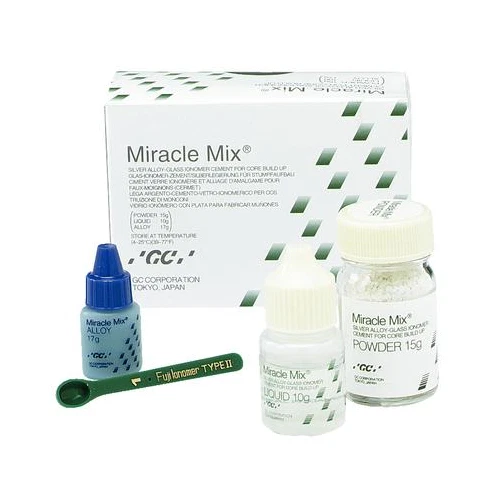 GC 000239 Miracle Mix Self Cure Metal Reinforced Crown & Core Kit EXP Jun 2024