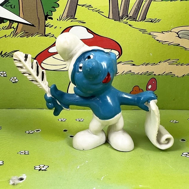 Rare Figurine Schtroumpf Magicien Schleich 1973 Vintage - Collection