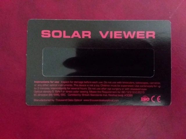 Thousand Oaks Optical  Solar Viewers Lot Of 4