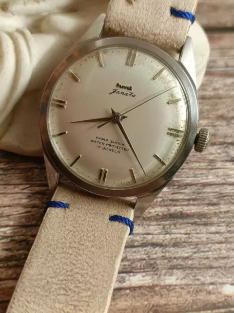 AUTHENTIC HMT JANATA Patina Aged Dial 17 Jewels Rare Original Mens