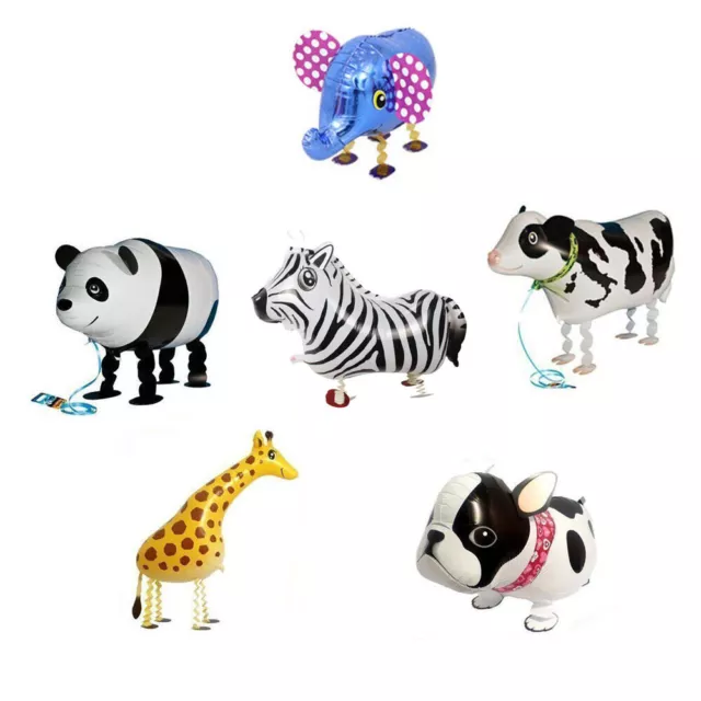 6 Stk.Airwalker Folienballons Tierfiguren Luftballon Walking Pets Tierballons