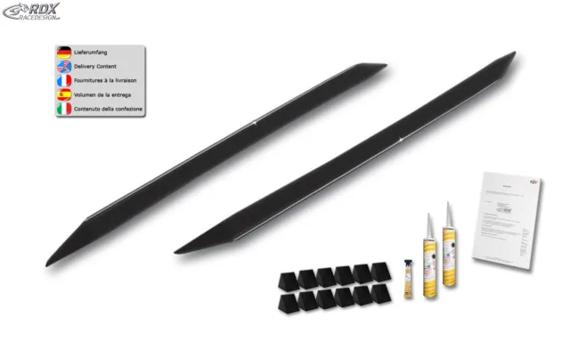 RDX Seitenschweller für FIAT Grande Punto schwarz glänzend eintragungsfrei
