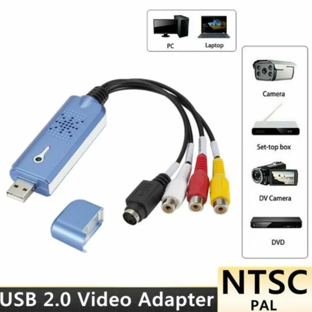 Plug And Play For Easycap USB 2.0 Easy Cap Audio Video Capture AdapterUK DIY