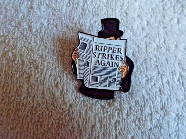 Jack the Ripper  "RIPPER STRIKES AGAIN" Collectable Badge / pin