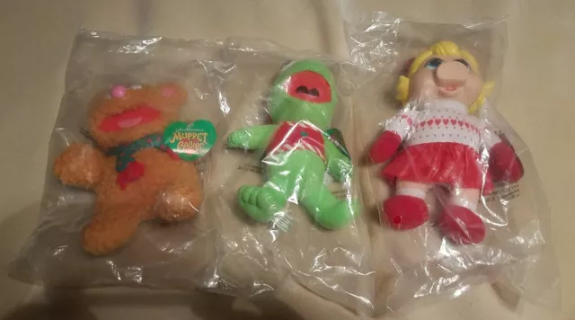 Muppet Babies McDonalds Plush LOT Holiday 1994 NEW Kermit Miss Piggy Fozzie NIB