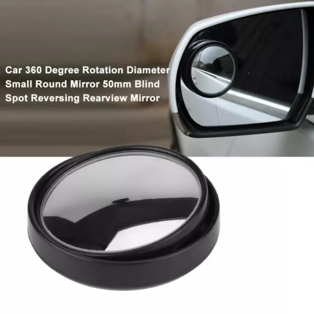 Car 360° Rotation Small Round Mirror 50mm Blind Spot Reversing Rearview Mirror