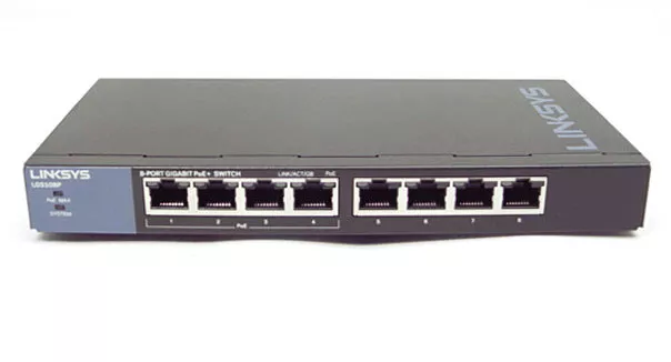 Linksys LGS108P 8-Port Business Desktop Gigabit PoE+ Switch