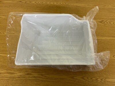 genuine frigidaire refrigerator ice maker cube bucket storage bin 240385201