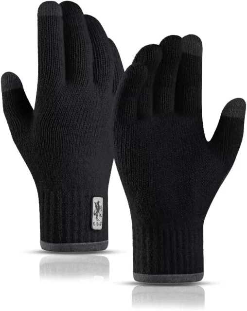 Winter Warmhandschuhe Thermo Touchscreen Handschuhe Thermo Strickhandschuhe Funktionieren