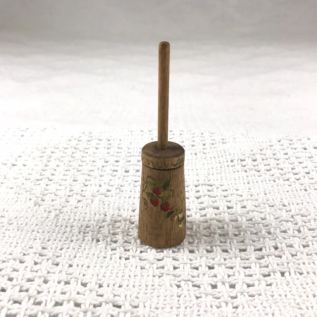 miniature hand painted wooden butter churn dollhouse fairy garden shadow box