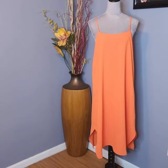 Trina Turk Nara Slip Dress in Orange Size Medium NWT