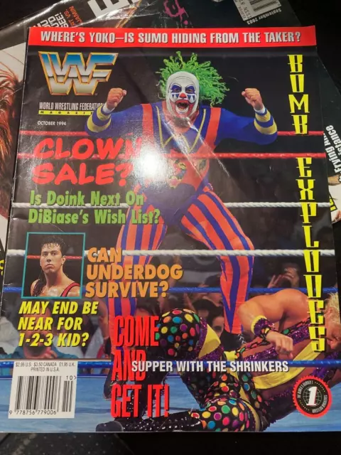 WWF WWE Magazine OTTOBRE 1994 - Copertina Doink The Clown + Catalogo Merchandise