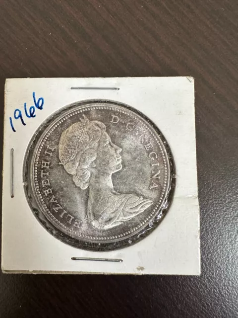 1966 Canadian One Dollar Silver Coin