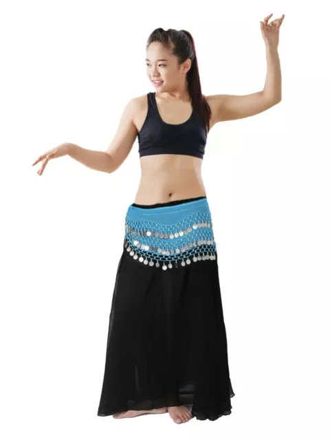 Belly Dance Skirt Scarf Hip Wrap Belt Wholesale Low Price Silver Coins 12 Pcs 3