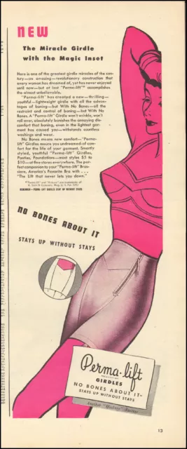 1951 PERMA LIFT BRAS & GIRDLES LINGERIE Magic Makes the Difference