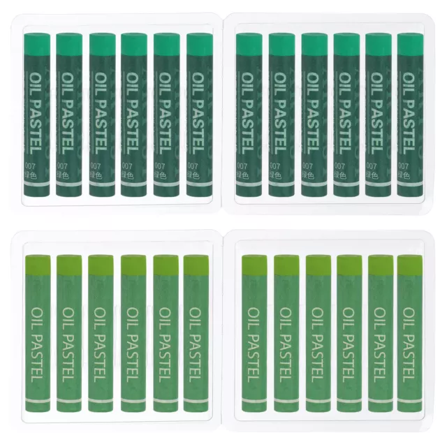 Grass Green, Turquoise Oil Pastels, 24Pcs Soft Oil Crayons Creamy Pastels Stick
