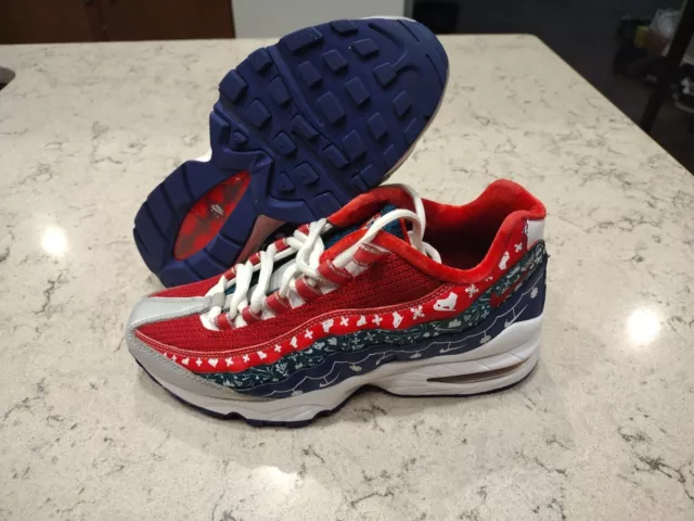 Air Max 95 GS 'Ugly Christmas Sweater' CT1593 100 SIZE 5 YOUTH or 6.5 WOMEN