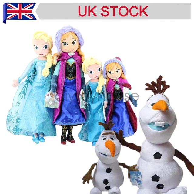 FROZEN ELSA DISNEY Plush Doll Figure Soft Toys Anna Olaf Kids Hug Teddy