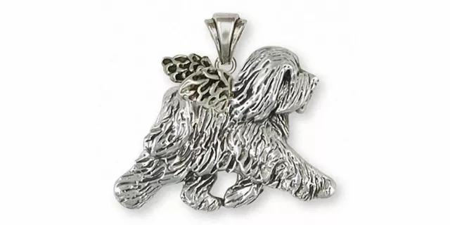 Tibetan Terrier Angel Pendant Jewelry Sterling Silver Handmade Dog Pendant TTR-A