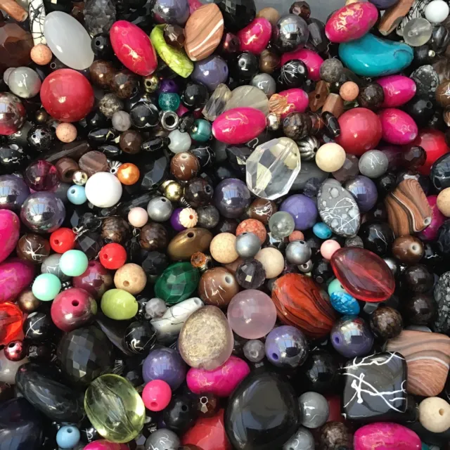 Mixed Assorted Colour Size Acrylic Beads Jewellery Making Craft Job Lot 50g