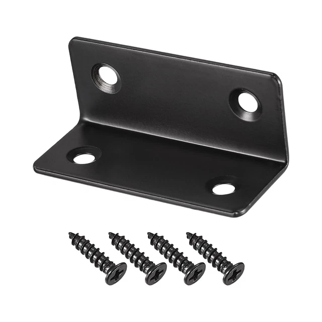 Corner Brace Angle Bracket Stainless Steel L Shape 26.5mmx26.5mmx60mm 2 Pcs