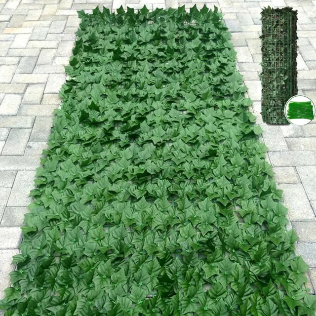 Künstliche Efeu-Hecke Sichtschutzzaun künstliche Blätter Balkonzaun 300 * 100 cm