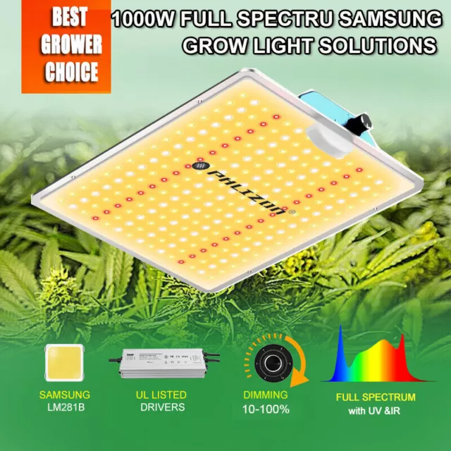 1000W LED Grow Lights Full Spectrum Indoor Tent Plant Lamp from Seed to Flower