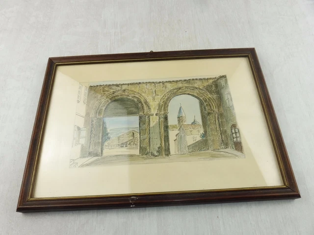 ANCIEN TABLEAU AQUARELLE signé EUR 59,00 - PicClick FR