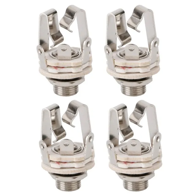 4Xio Cable Connector Plug Socket with A Switch Stereo 6.5 Female for Guitar E7I8