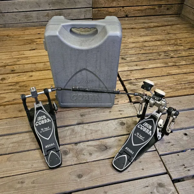 Double Bass Drum Pedal Tama Iron Cobra 900 Inc Case USED! RKCBP260224