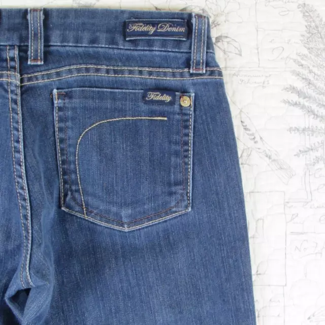 FIDELITY DENIM HOUSTON VIPER RINSE cigarette skinny leg stretchy jeans 27 x  32