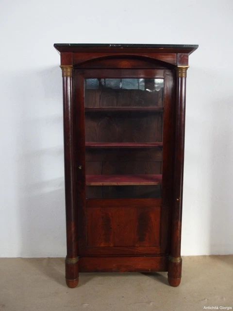 Vetrina In Mogano A Una Porta Stile Impero Epoca 800 Francia