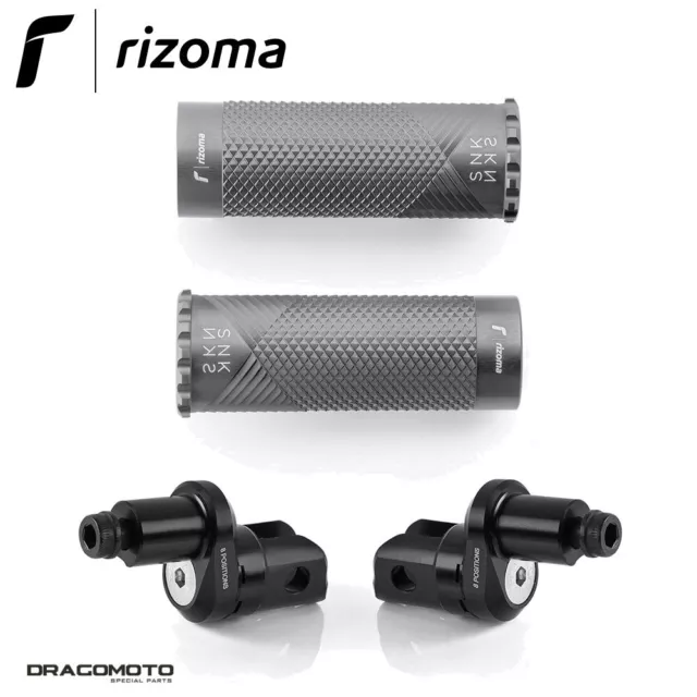 HONDA CB 650 R 2019-2020 Pedane Snake RIZOMA PE615D PE664B Grigio Pilota