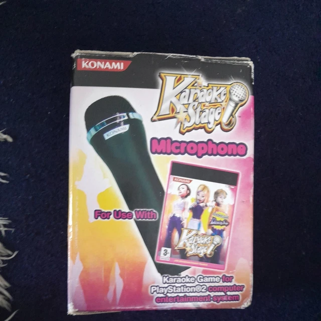 Official KARAOKE STAGE Microphone Konami for Sony Playstation 2 PS2 Logitech