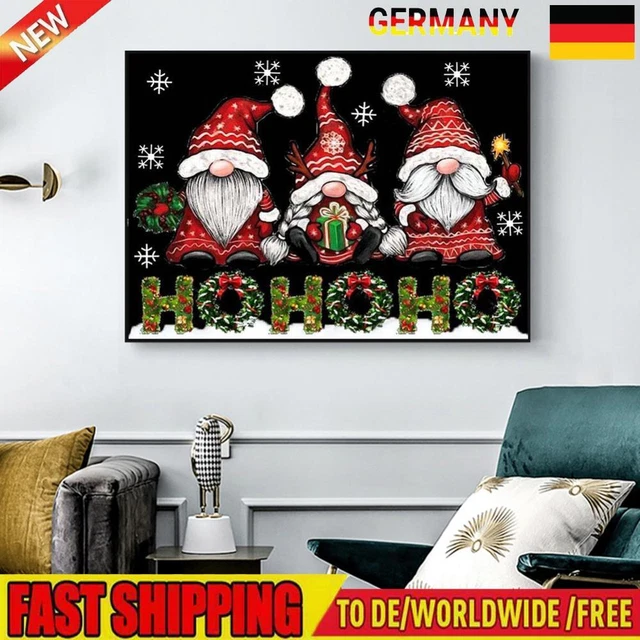 5D DIY Full Round Drill Diamond Painting Kit Christmas Dwarf Drawing Ornament