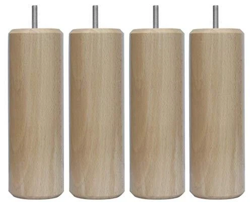 Cylindre Margot Chameleon — Lot de 4 pieds de cadre de lit bois vernis nature...