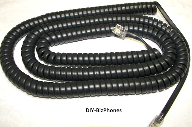 4-Pack Mix Fortinet Handset Phone Cord Receiver Curly PowerTouch PT390 Gray Long