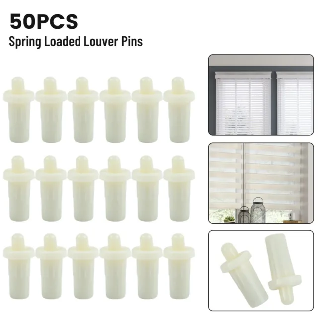 50*Spring Loaded Replacement Pins For Plantation Shutter Louver Repair Parts