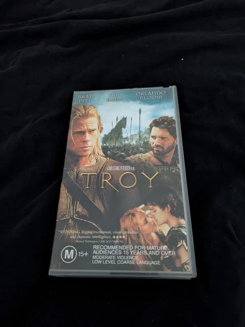 TROY 2004 VHS Tape Vintage Brad Pitt Eric Bana, Orlando Bloom Classic ...