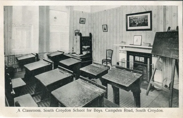 Classroom South Croydon School for Boys  Campden Road postcard education junior