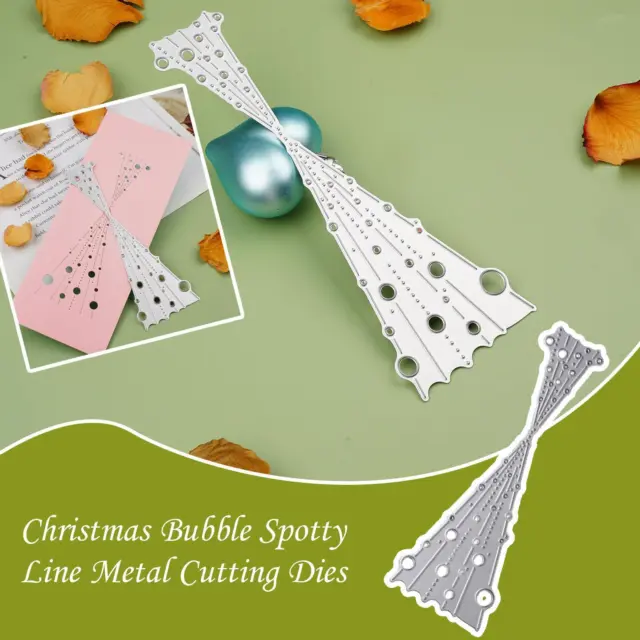 Christmas Bubble Spotty Line Metal Cutting Dies Scrapbooking DIY 2024 E9C2