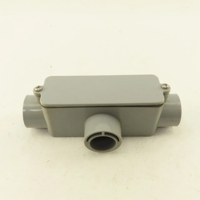 E983E 3/4" Non Metallic 3 Hub Conduit Body TEE Lot Of 3