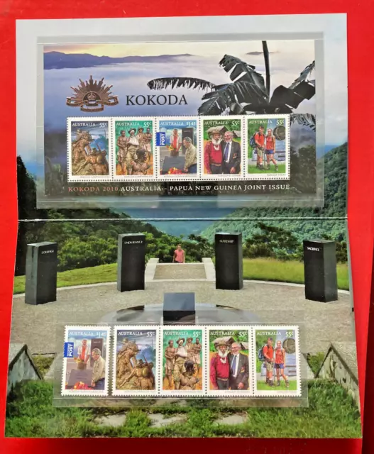 2010 KOKODA Australia and Papua New Guinea Remember JOINT ISSUE, MNH