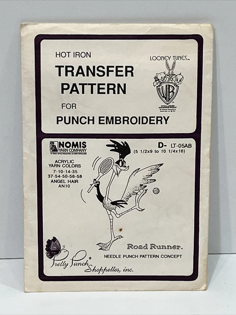 Pretty Punch Hierro Caliente Transferencia Codificada por Color Patrón Vintage #DLT-05AB Correcaminos