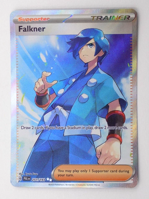 Pokemon TCG Falkner Trainer 251/193 Full Art Holo Paldea Evolved