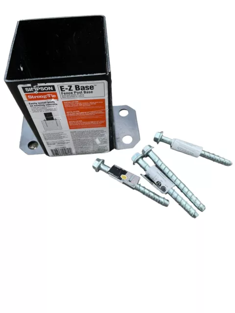 Simpson Strong-Tie 5.6 in.   H X 3.83 in.   W 12 Ga.  Ez Base With 4  3/8x4