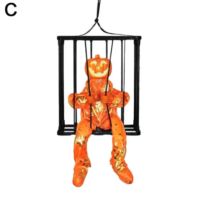 C Cage Ghost Halloween Hanging Decor Yelling Scary Animated Prisoner Ghost To B8