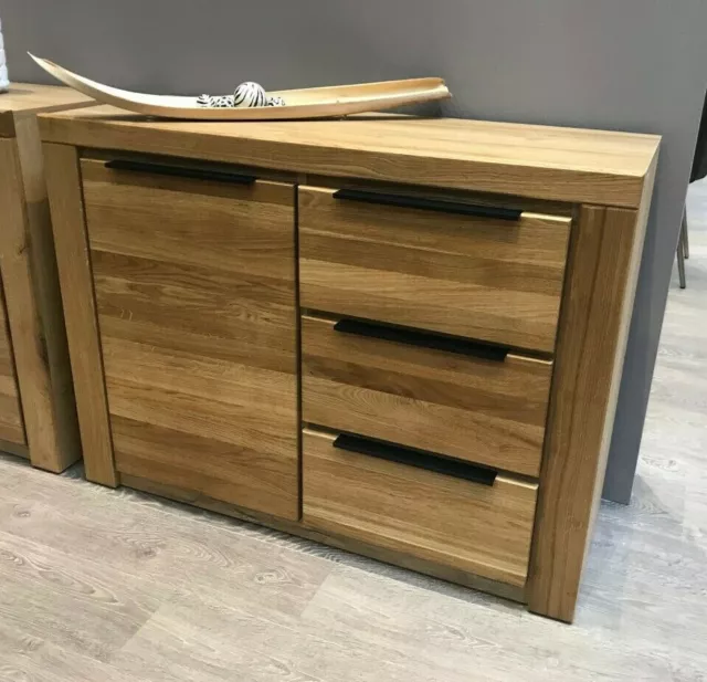 Sideboard Kommode Greta in Wildeiche geölt Teilmassiv  Breite 108cm Anrichte