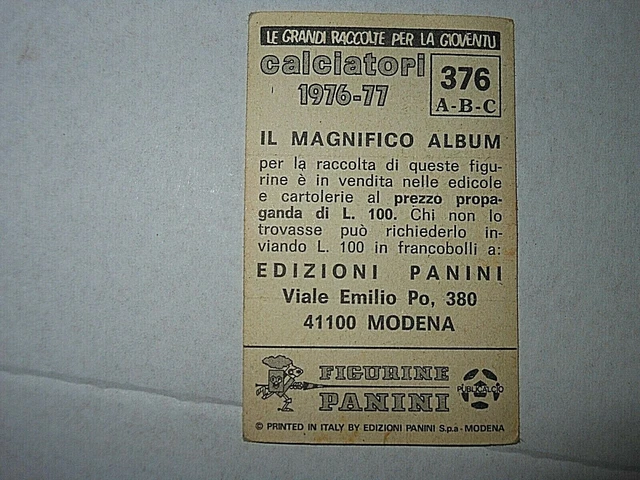 FIGURINA STICKER Calciatori Panini *1976/77* Velina Originale N.518 EUR